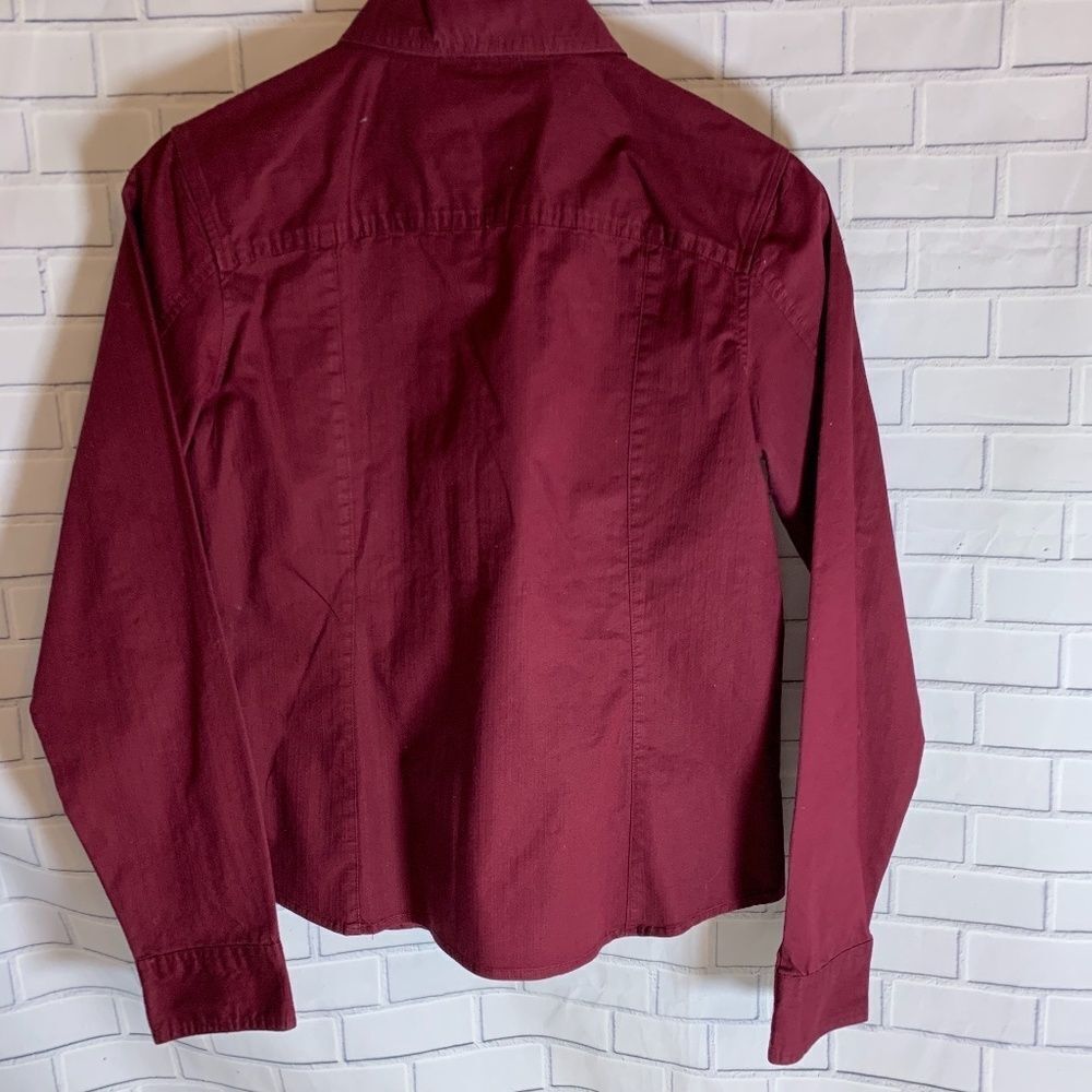 Harley Davidson Maroon Button Down Shirt Sz M - Picture 2 of 7